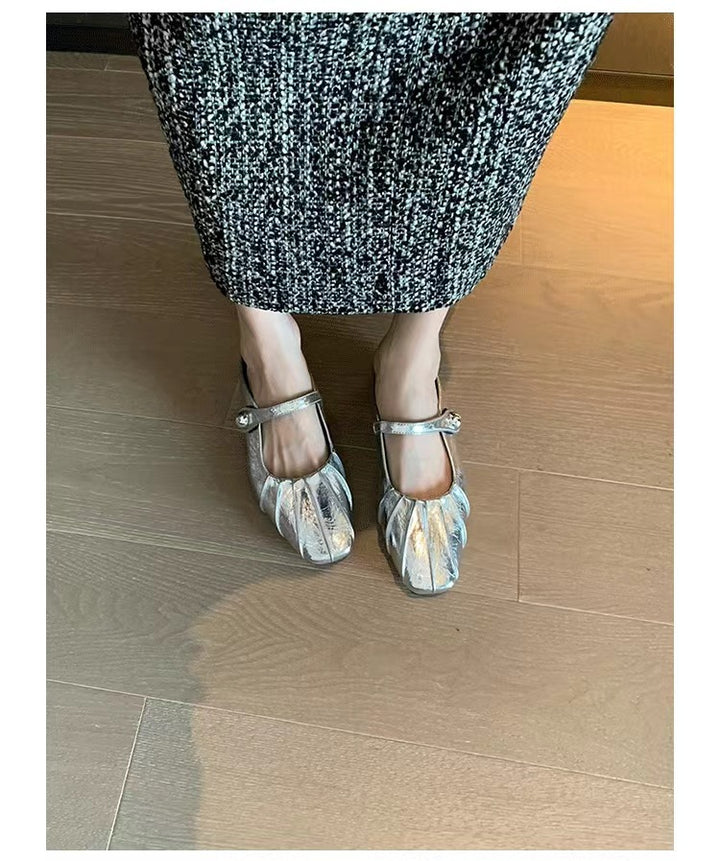 Dame elegante Mary Jane Ballerinas med præget detalje Stilla