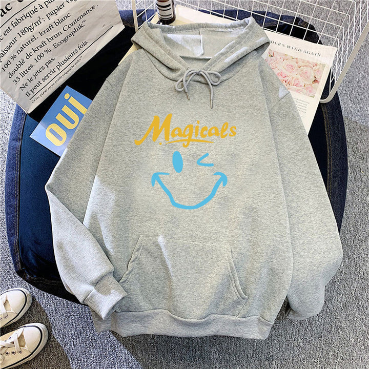 Damer hoodie med casual smiley design Skovae