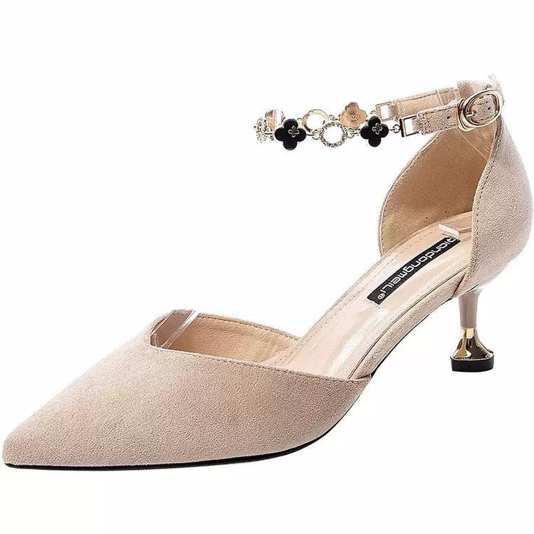 Dame Elegante Pumps med moderigtige smykke-rem-detalje og komfortabel hæl Stilla
