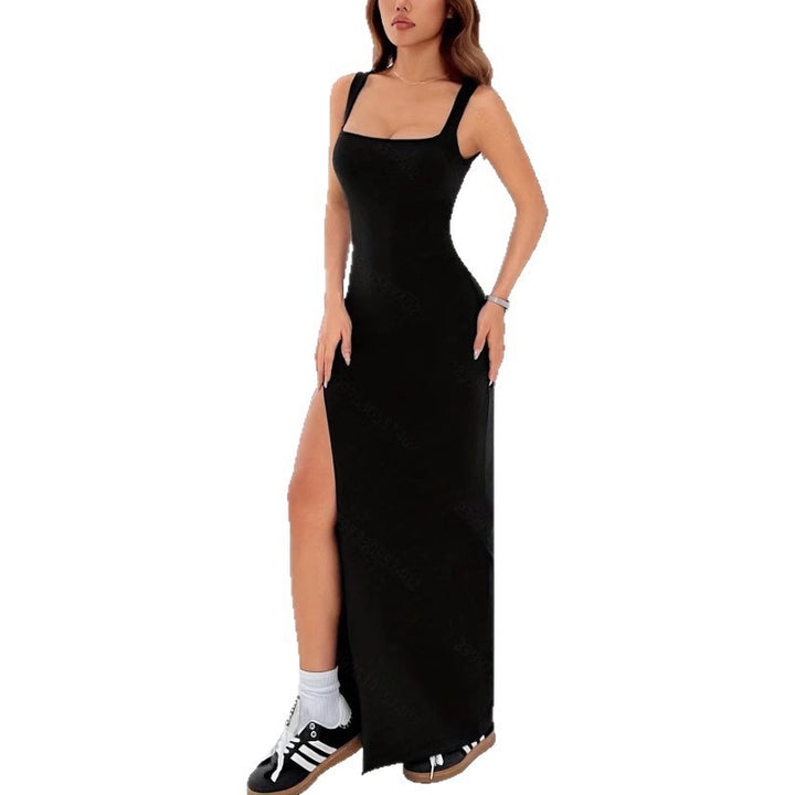 Dame Elegant Maxikjole med off-shoulder silhuet og sidelængde split Skovae