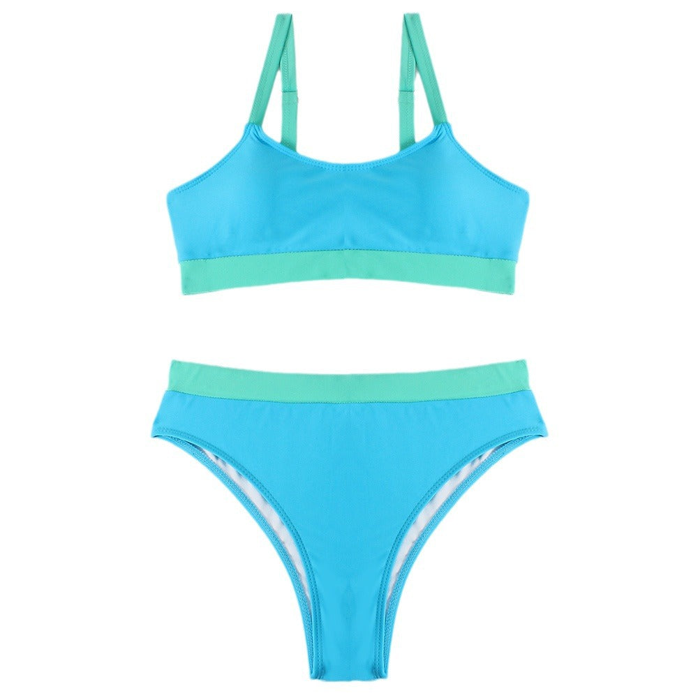 Kvinder Minimalistisk Højtaljet Bikini Sæt Stilla