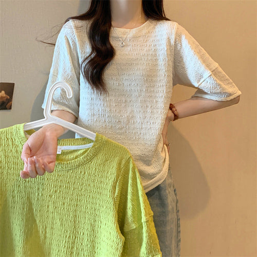 Femme Struktureret Kortærmet Loose Fit Top Stilla