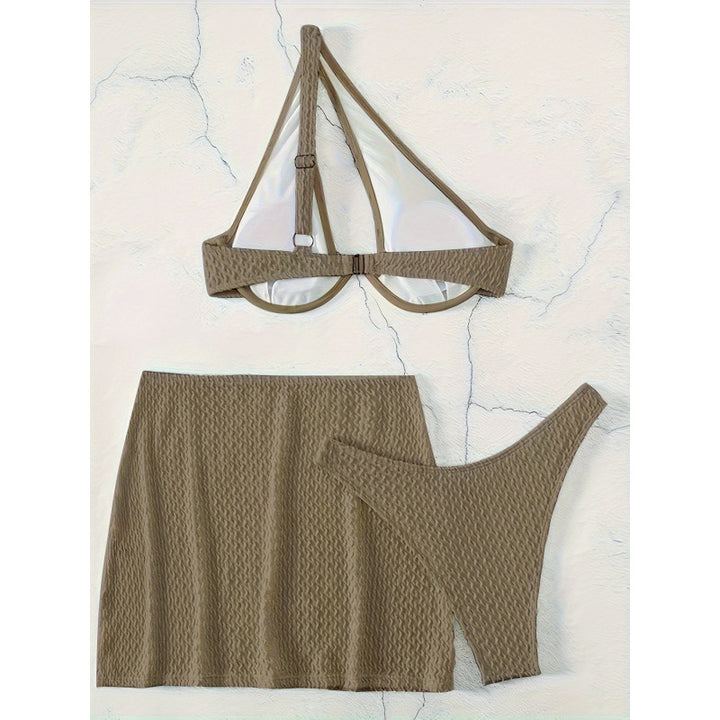 Dame Triangel-Bikini-sæt med moderne indpakningsskørt og innovativt design Skovae