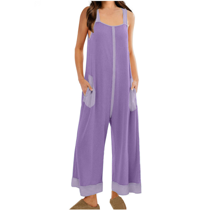 Dame afslappet Jumpsuit med sidelommer og bredt ben Stilla