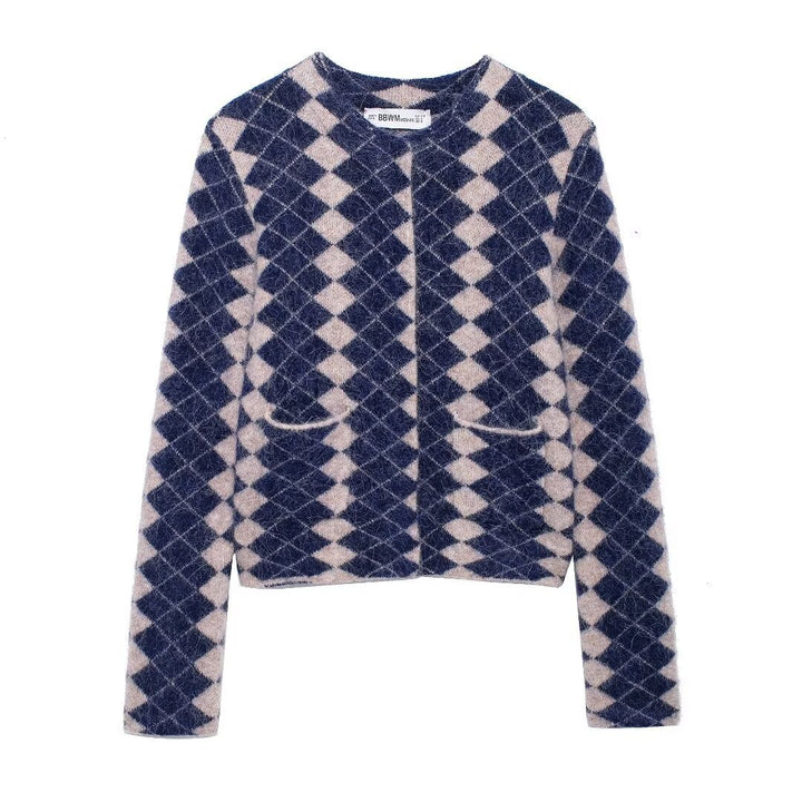 Femme Mønstret Strikcardigan Stilla