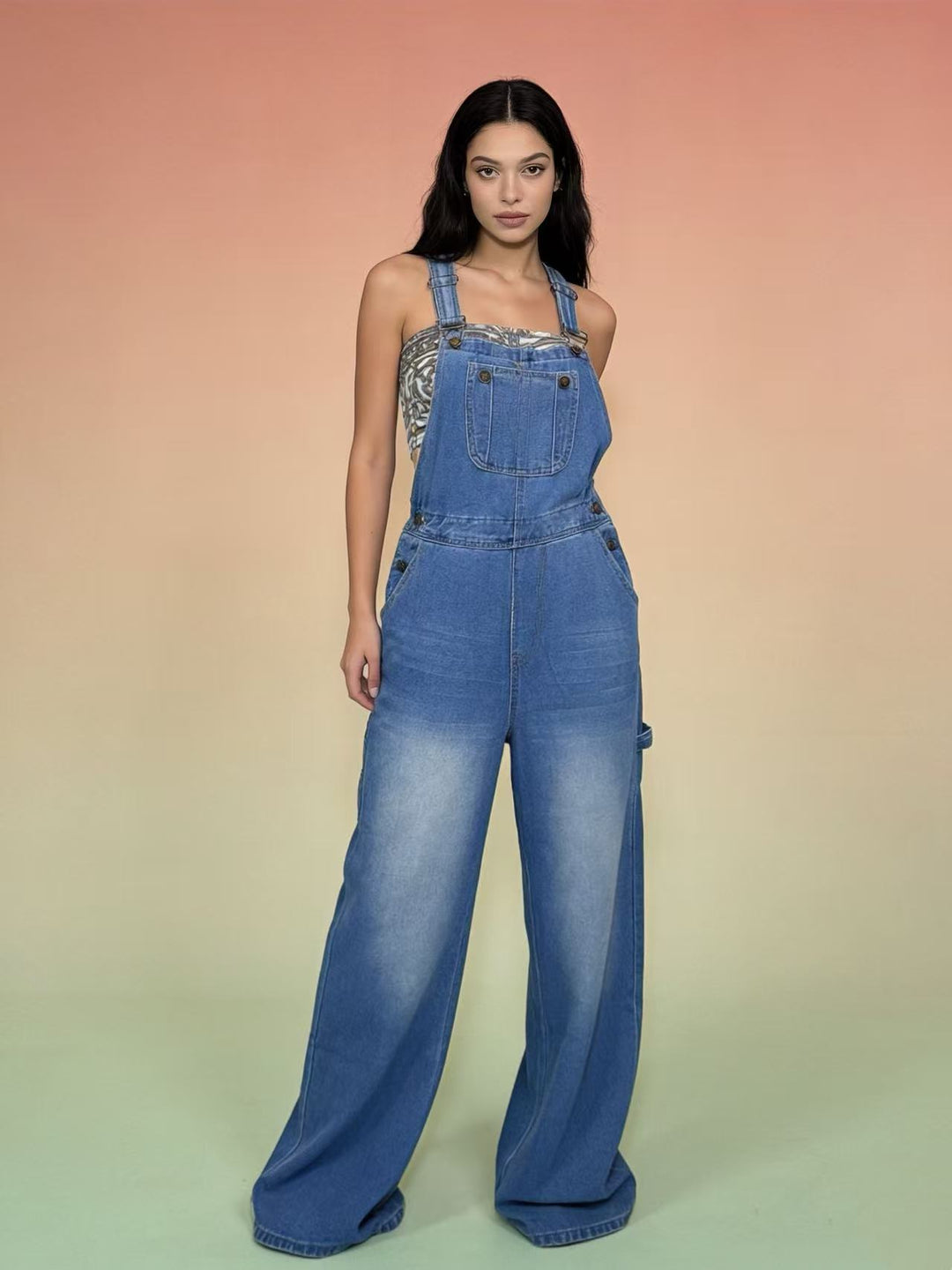 Dame overalls i en afslappet oversized pasform med funktionelle sidelommer Skovae