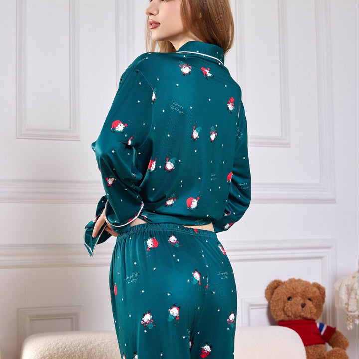 Damer hyggeligt pyjamas med sødt sukkertøjspibe-mønster Stilla