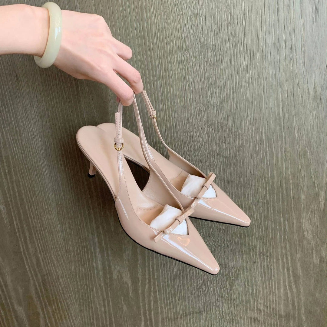 Dame Elegant Spidse Tå Slingback-Hæle med Spændedetalje Stilla