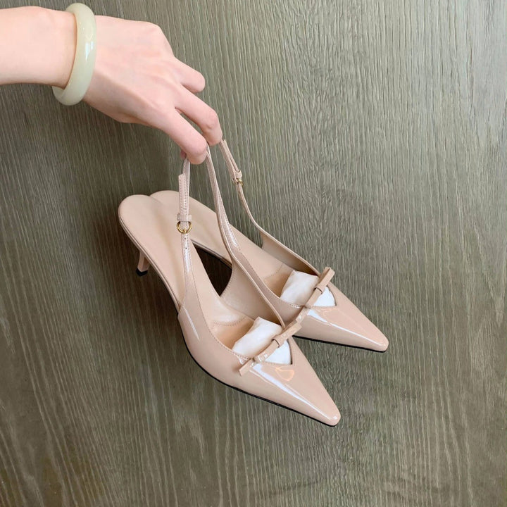 Dame Elegant Spidse Tå Slingback-Hæle med Spændedetalje Stilla