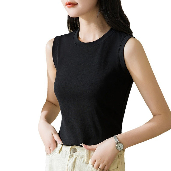 Dame ærmeløs top med elegant draperingsdesign Stilla