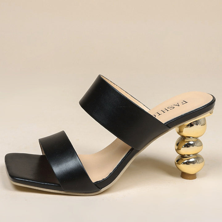 Dame Elegante Sandaler med svungen hæl og dobbelt rem Stilla