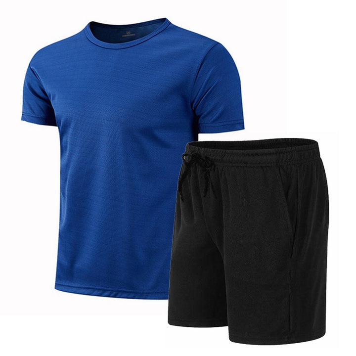 Herrer sporty funktionelt sæt med T-shirt og shorts Stilla