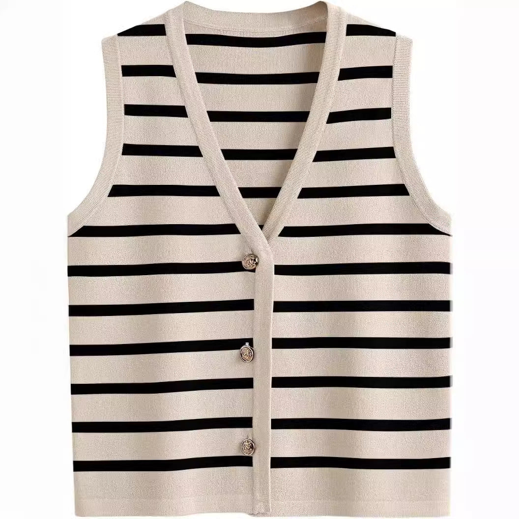 Dame stribet cardigan Stilla