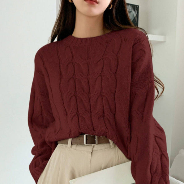 Femme Chunky Kabelstrikpullover Stilla
