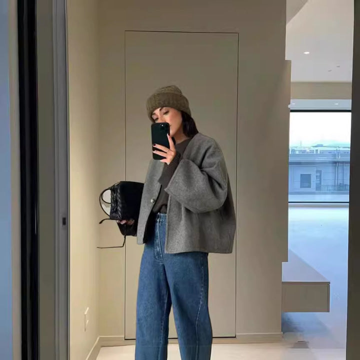 Dame Oversize Uld Blazer Stilla