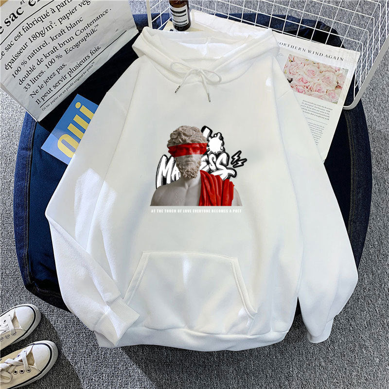 Kvinders hoodie med moderne grafisk print og inspirerende tekst Skovae
