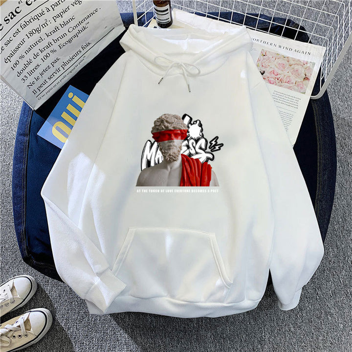 Kvinders hoodie med moderne grafisk print og inspirerende tekst Skovae