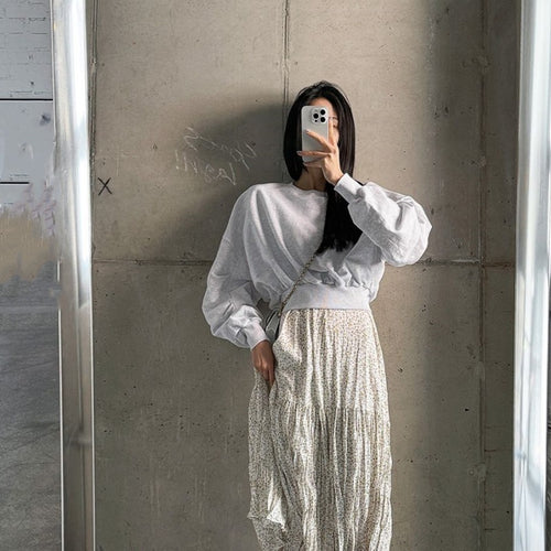 Kvinders afslappede cropped sweater Stilla