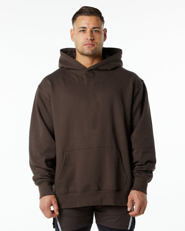 Herrer Oversized Hættepullover i blød bomuldsblanding med kengurutaske Stilla