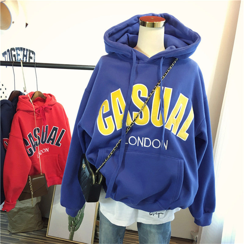 Femme Casual Grafisk Pullover Hoodie Stilla