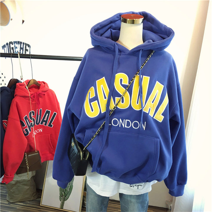 Femme Casual Grafisk Pullover Hoodie Stilla