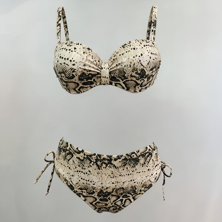 Dame Højskåret Slangeprint Bikini Skovae