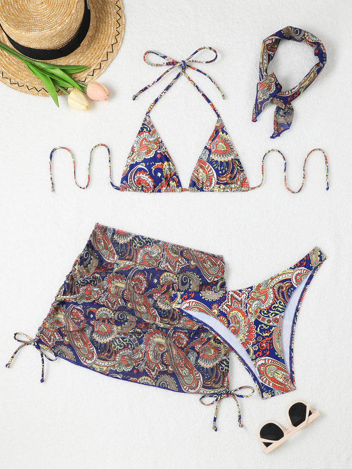 Dame Bikini-sæt med raffineret indpakningsskørt-udseende og elegante stroppedetaljer Stilla