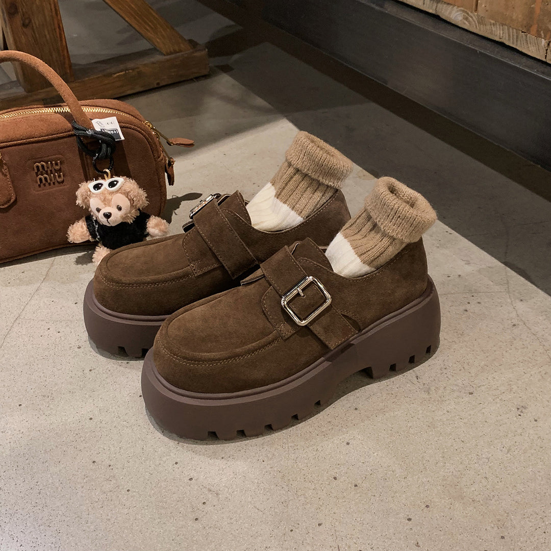 Femme Chunky Platform Sandaler med dekorativ spænde Stilla