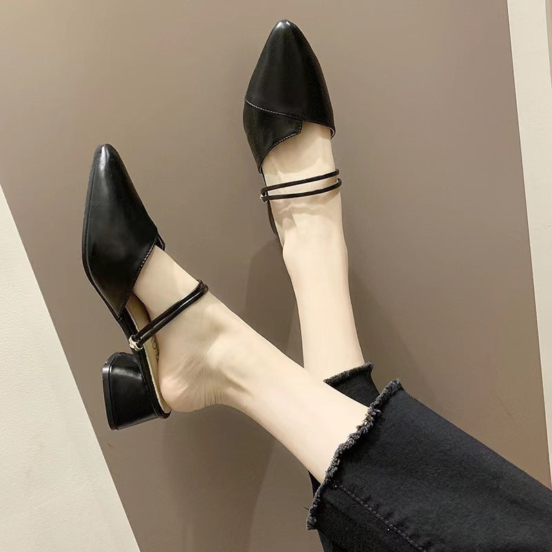 Dame Slingback-pumper med modet snit og elegant blokhæl Stilla