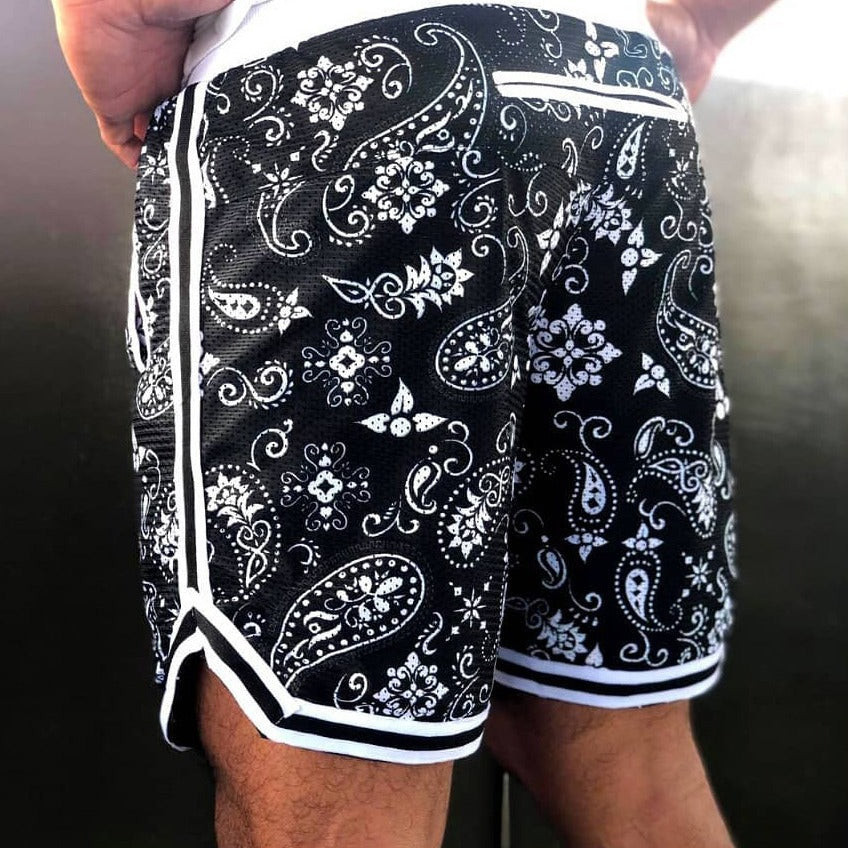 Herren Sporty Badebukser med moderigtig paisleymønster og elastisk talje Stilla