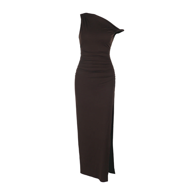 Damer asymmetrisk One-Shoulder Maxikjole Stilla