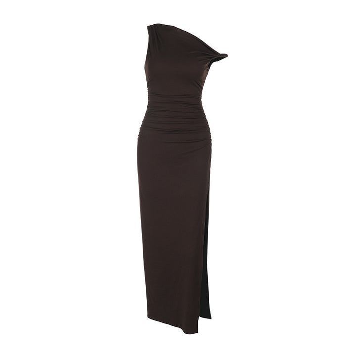 Damer asymmetrisk One-Shoulder Maxikjole Stilla