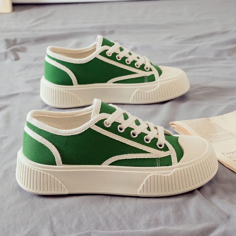 Femme Classic Canvas Snørebånd Sneakers med forhøjet sål Stilla