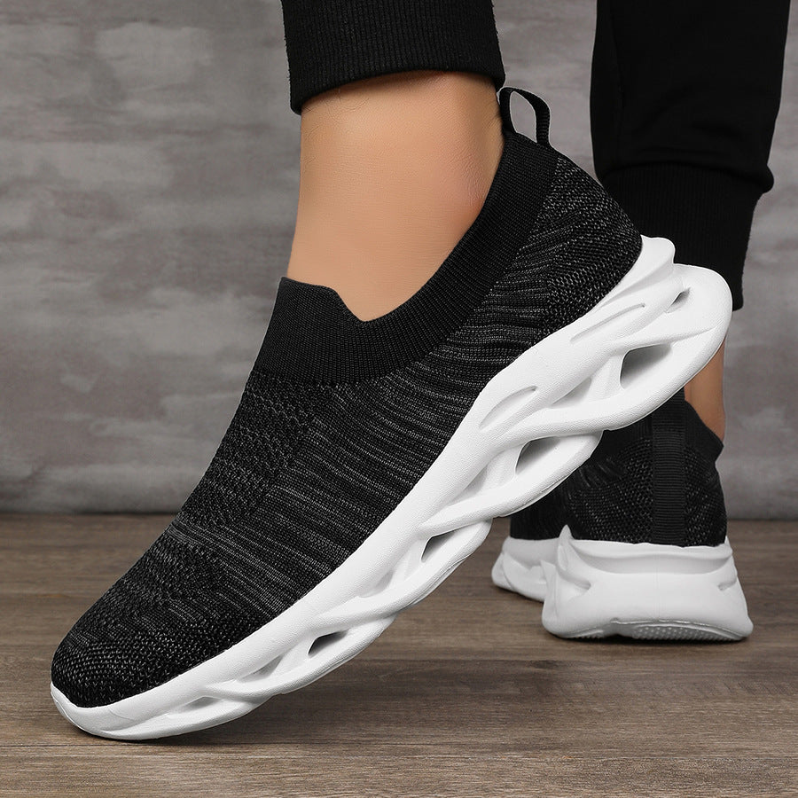 Femme Slip-On Åndbar Sport Sneakers med Polstret Sål Stilla