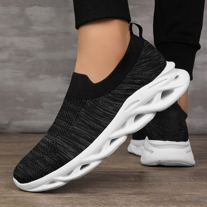 Femme Slip-On Åndbar Sport Sneakers med Polstret Sål Stilla