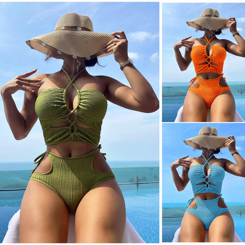Dame Bikini-top med raffineret cut-out-design og høj talje Stilla