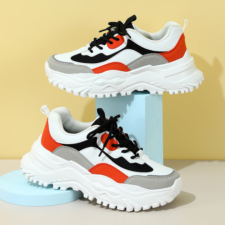 Dame Sporty Chunky-sneakers med støddæmpende sål og åndbart overmateriale Stilla