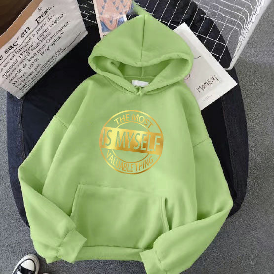 Kvinders hoodie med inspirerende tekst Skovae