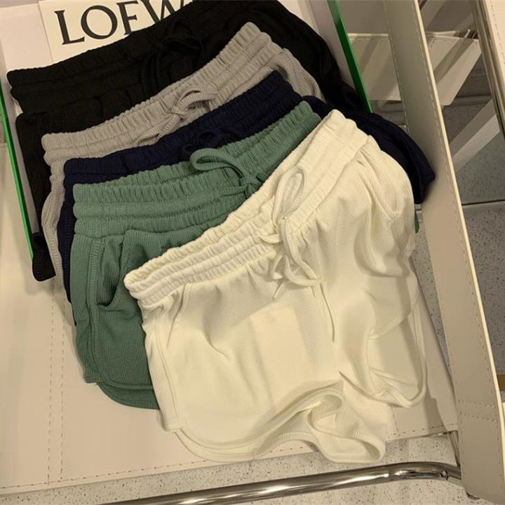 Femme Rib-Højtaljede-Sportshorts Stilla