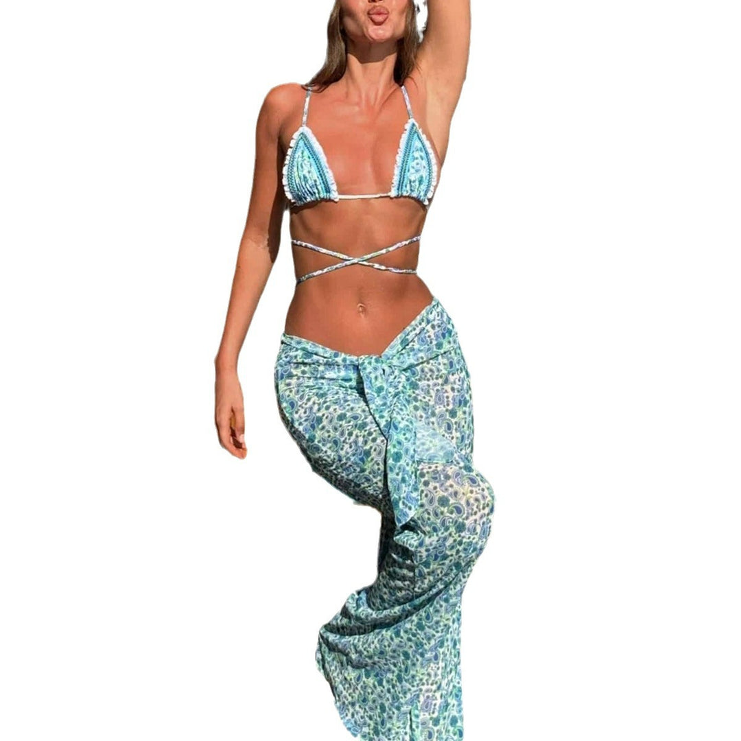 Dame Bikini og Pareo Sæt Stilla