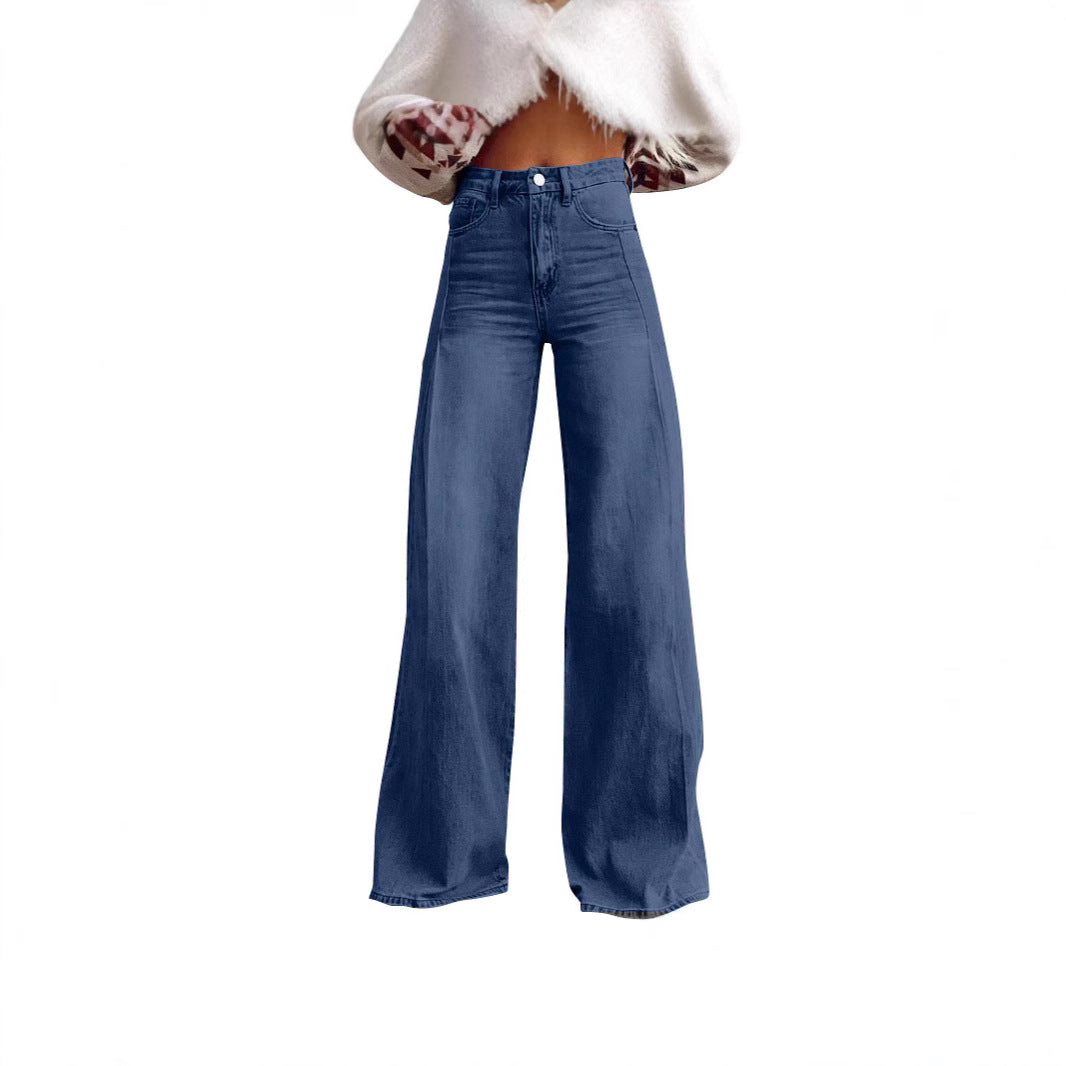 Dame Bredde Højtaljede Jeans i Urban Stil Skovae