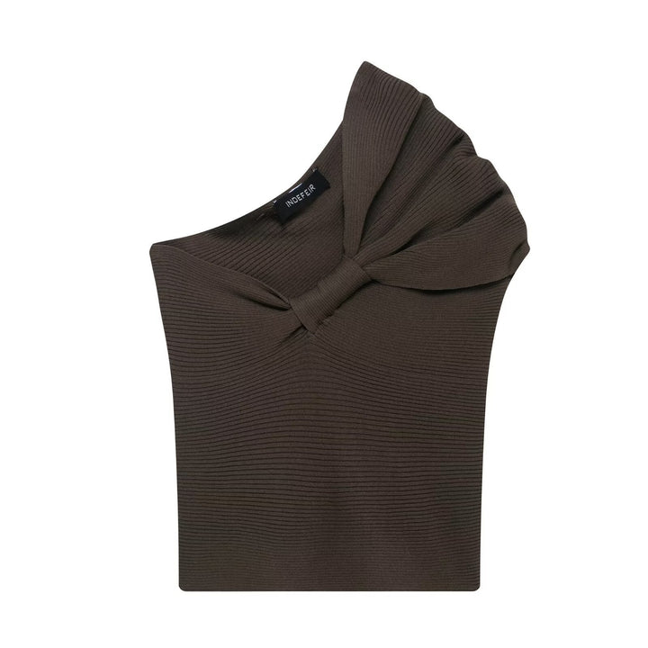 Femme Asymmetrisk Sløjfedetalje-Top Stilla