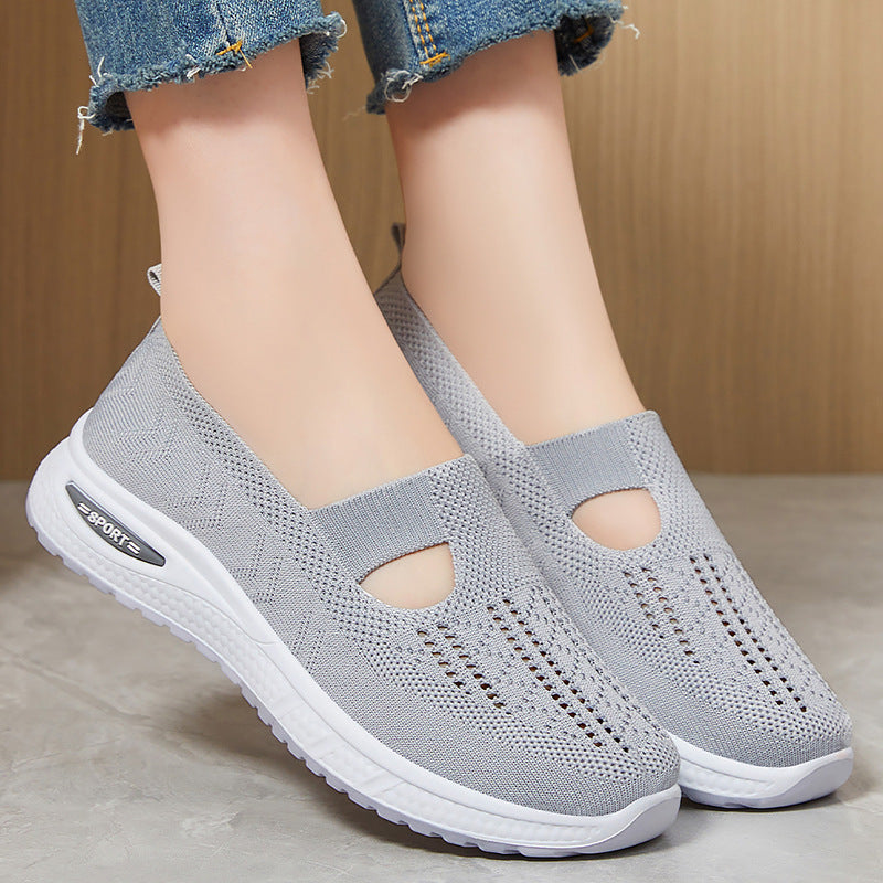 Femme Åndbare Slip-On Fritids-Sneakers med Fleksibel Ventilation Stilla