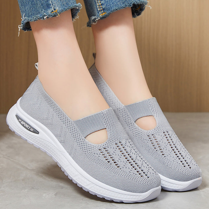 Femme Åndbare Slip-On Fritids-Sneakers med Fleksibel Ventilation Stilla