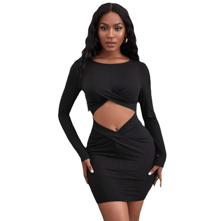 Stilla | Trendy Bodycon Strikket Langærmet Kjole