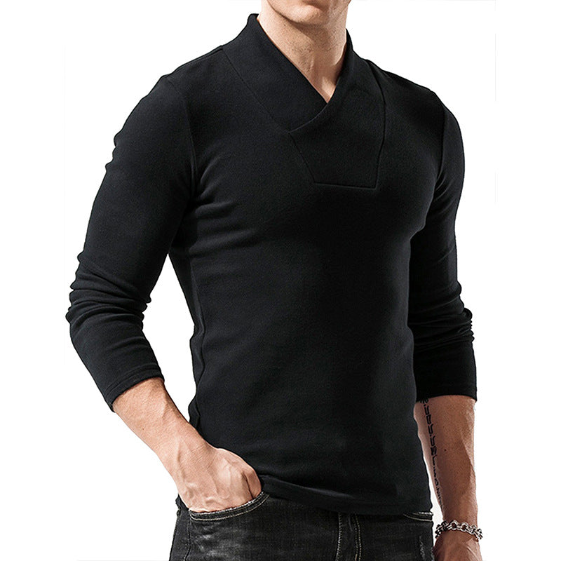 Herrer Sweater med moderne krave og fin struktur Stilla