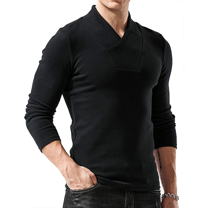 Herrer Sweater med moderne krave og fin struktur Stilla