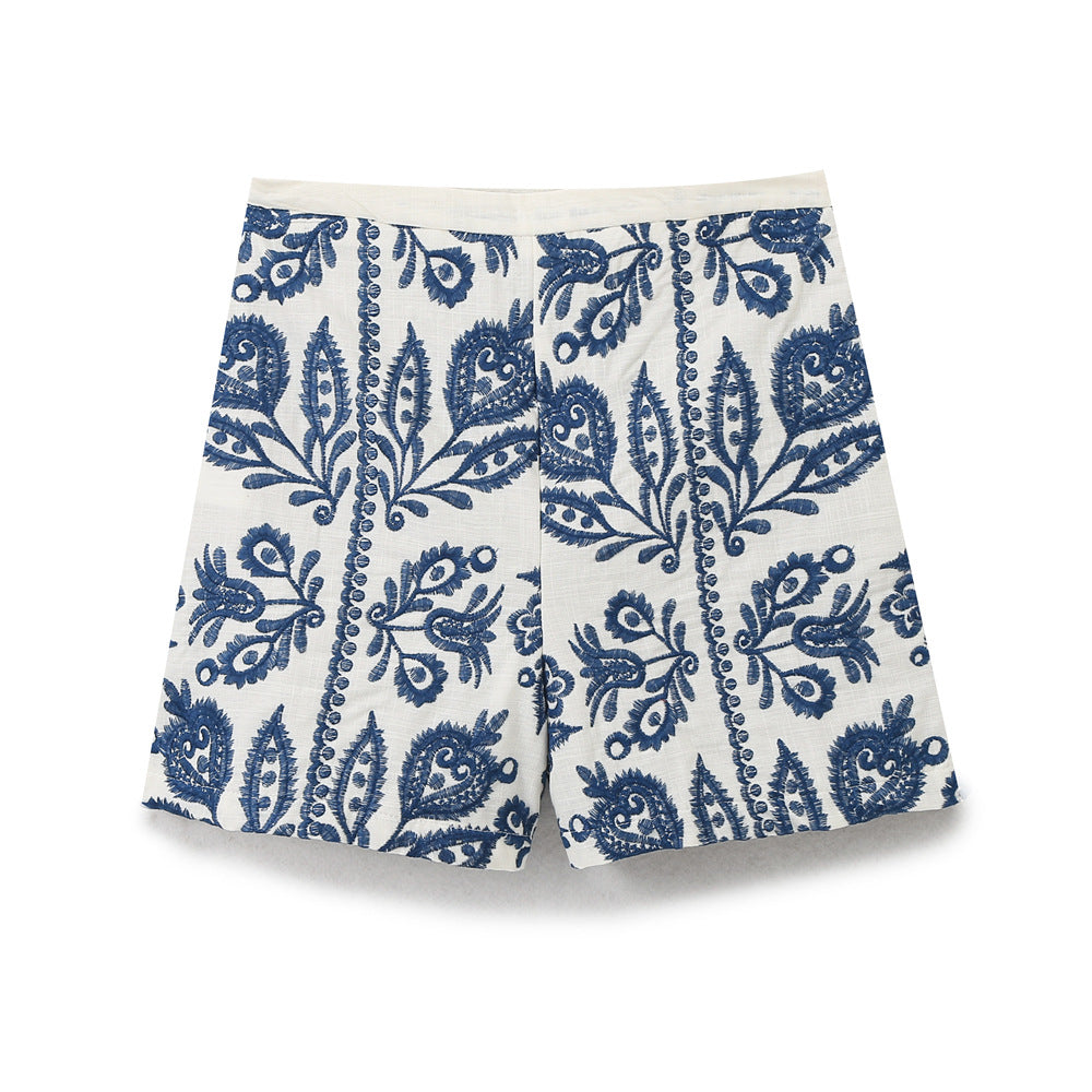 Femme Bestikede Sommer Shorts Stilla