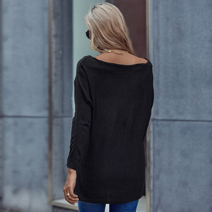 Dame tunika med off-the-shoulder design og elegant samling Stilla