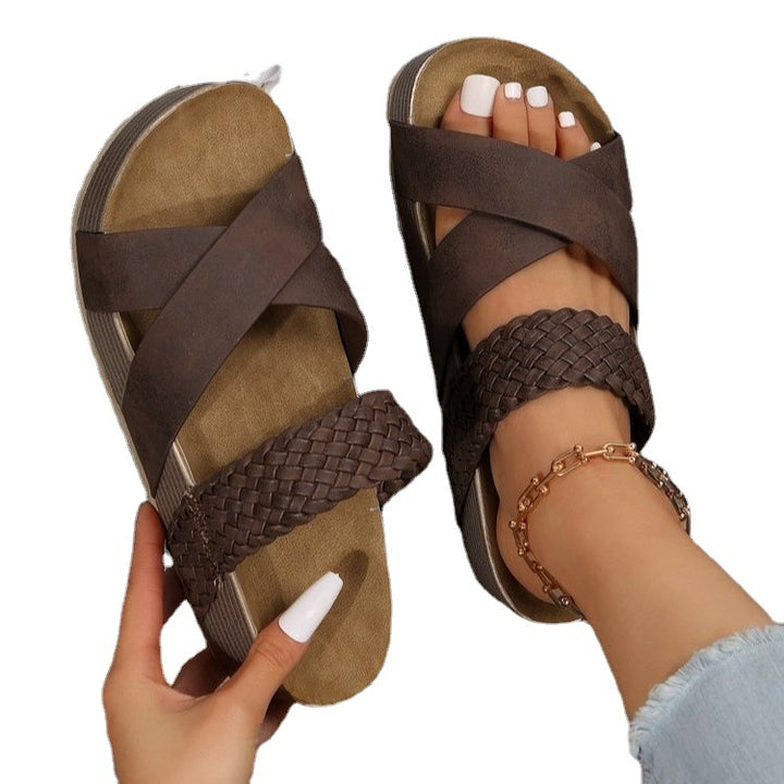 Dame Cross-strap Wedge-sandaler Stilla